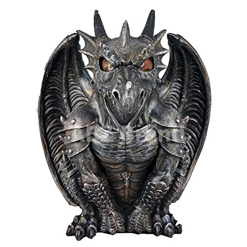 ABZ Brand Guardian Winged Red Eye Standing Dragon Gargoyle Candle Holder Statue Figurine Gothic Myth Fantasy Sculpture Decor