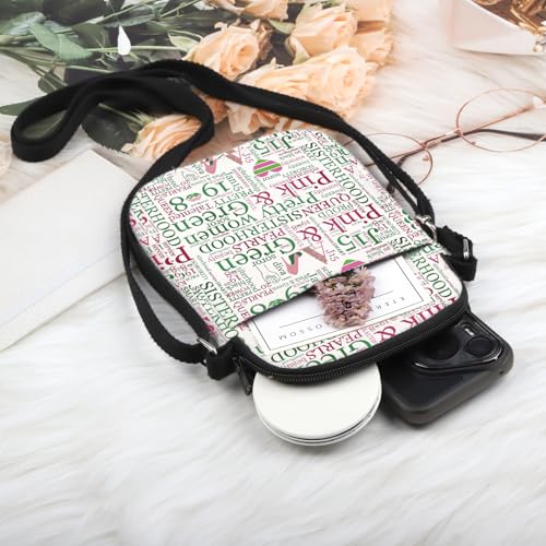 POFULL Sorority Gift 1908 Pink And Green Sorority Crossbody Bag Black Greek Sorority Sister Gift Sorority Paraphernalia Gift3