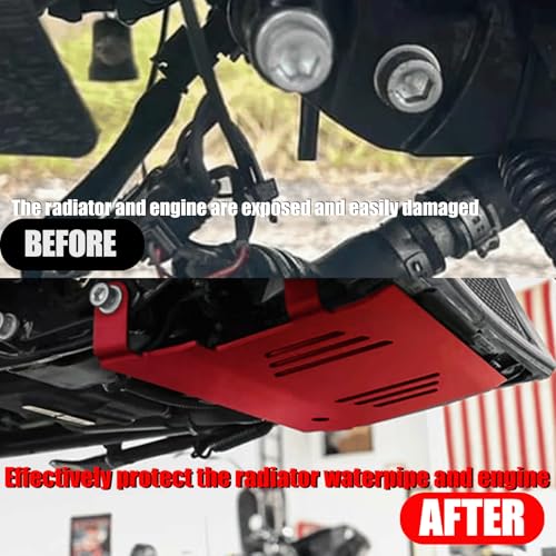 Image of 2024-2025 Red Skid Plate for Harley Touring Road Glide, CVO Road Glide, Street Glide, CVO Street Glide, Special FLHXSE Lower Engine Chassis Protection Guard