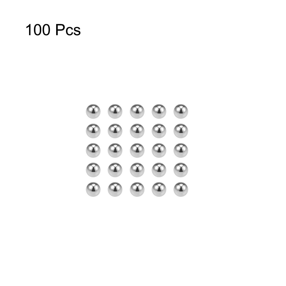 Bille Acier 6mm Sourcing Map Chrome Solide Pour Roue Vélo Moyeu