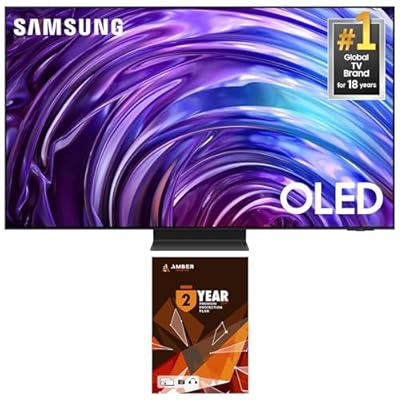 Samsung QN77S95DDFXZA 77 Inch OLED 4K Smart TV with Dolby Atmos and 2 Year Amber Protection Plan (2024)