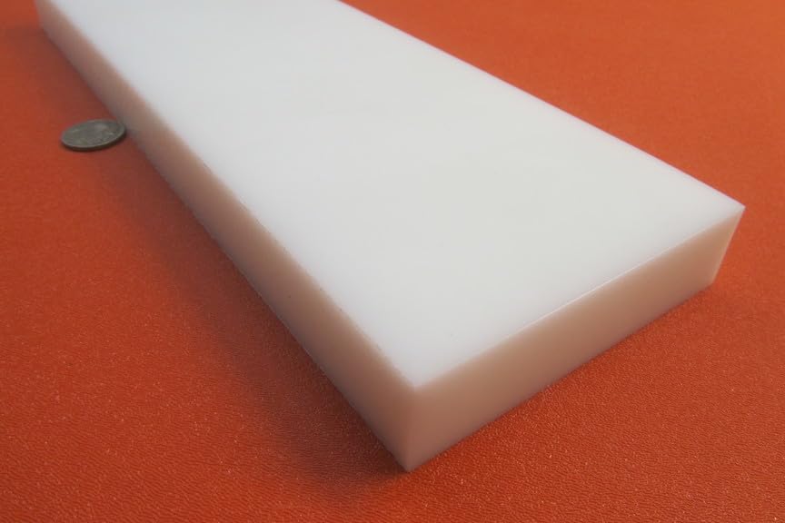 White HDPE (High Density Polyethylene) Rectangular Bar 1.50
