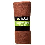 Imperial Home Cozy 50 X 60 Fleece Throw Blanket (Brown)
