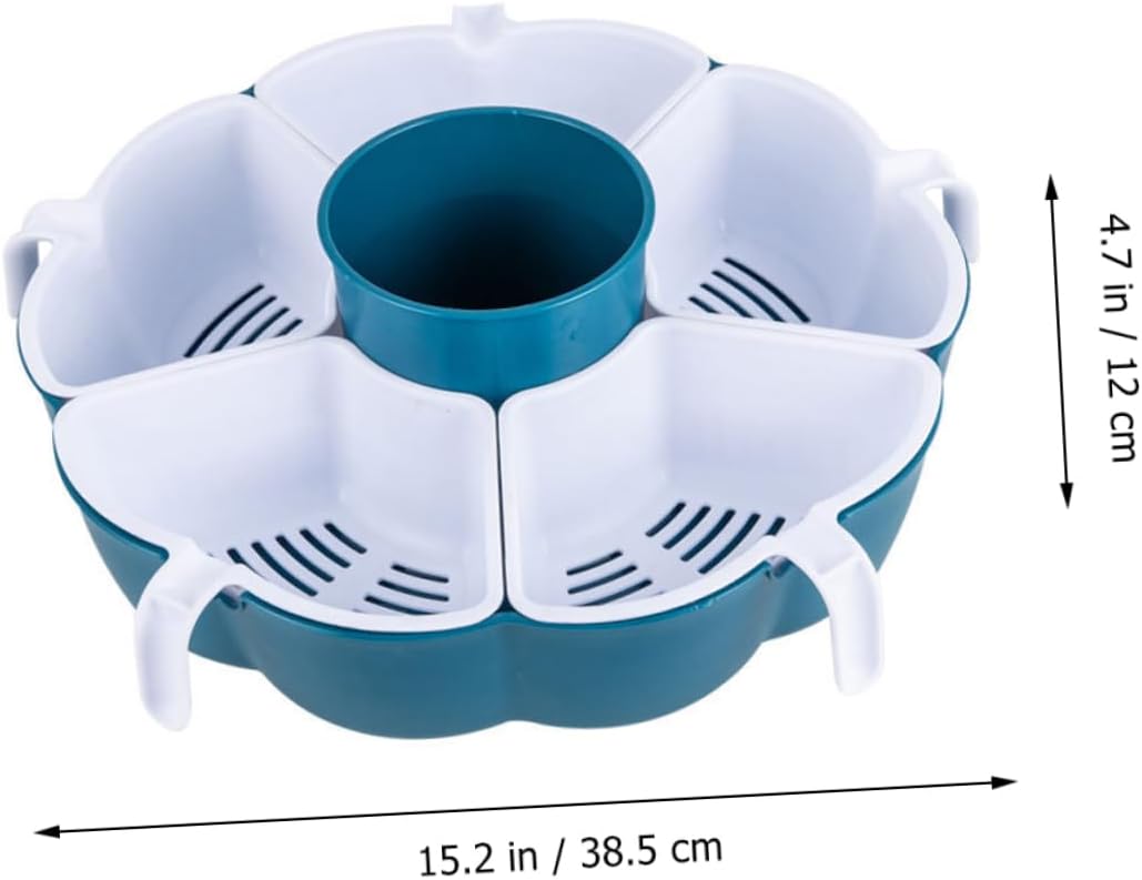 Eco-friendly Plastic Fruit Basket Hot Pot Assortment Drain Basket Rotatable Detachable Storage Bin