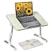 Price comparison product image Neetto Adjustable Laptop Bed Table, Foldable Breakfast Tray, Portable Lap Standing Desk, Notebook Stand Reading Holder for Couch Sofa Floor Kids (Honeydew) - Standard Size