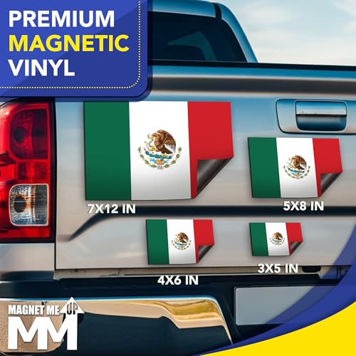 Image of Magnet Me Up Mexican Mexico Flag Car Magnet Decal, 4x6 Inches, Heavy Duty Automotive Magnet for Car, Truck SUV