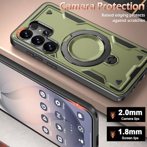 Image of for Samsung Galaxy S26 Ultra Case Magnetic with stand, with Mag-Safe, with Screen Protector, Wireless Charging, Shockproof for Samsung S26 Ultra 5G Phone Case, Ring Holder Cover for Samsung S26 Ultra