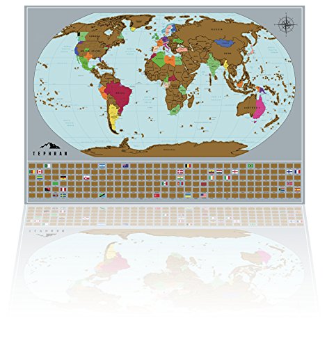 Tephran Scratch Off Map Of The World Poster #TOP4