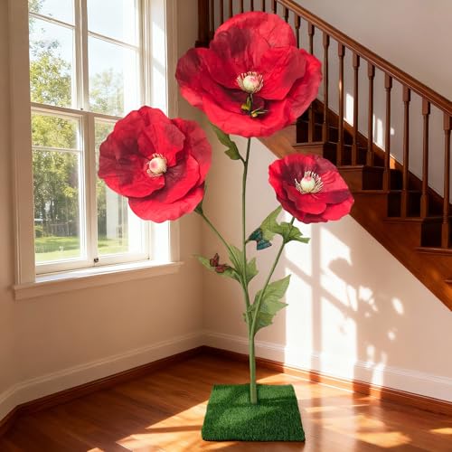 RiKoDaM 6.5FT Giant Flowers for Decoration, Big Artificial Flowers with
