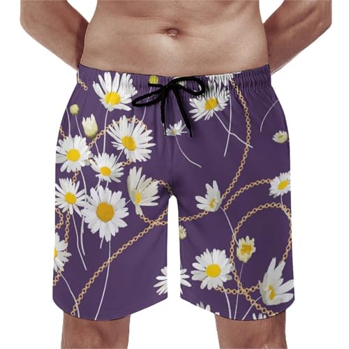 Short de bain homme marguerite maillot de bain séchage rapide plage