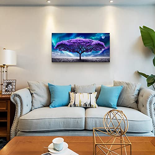 Canvas Wall Art For Living Room Large Size Farmhouse Wall Decor For Bedroom Purple Tree Abstract Scenery Pictures Artwork Canvas Prints Office Decor Painting Dormitory Decor Modern Home Decorations #TOP3