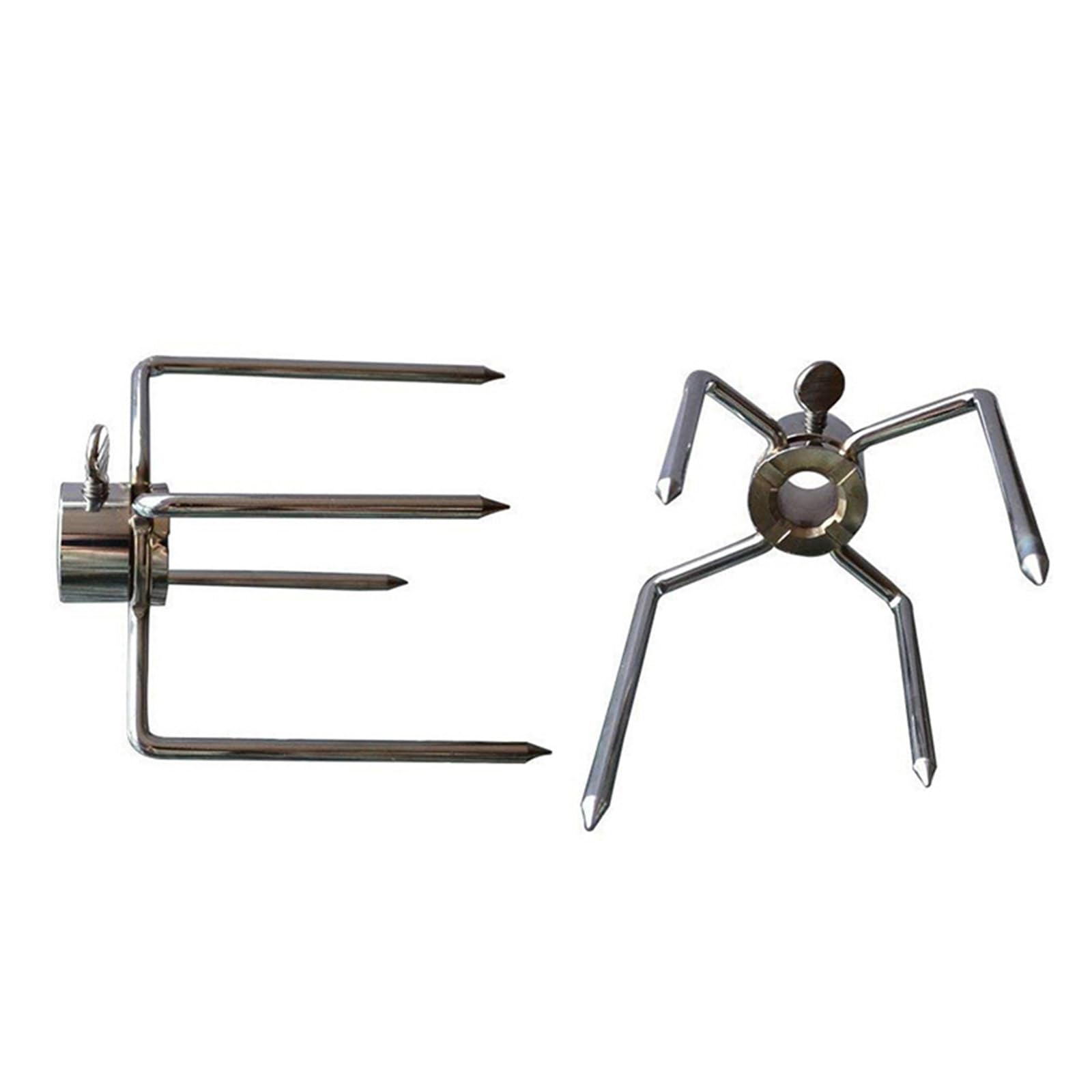 Juego de 4 tenedores de asador de acero inoxidable, tenedores de carne, adecuados para barbacoas en casa, picnics y banquetes de hotel