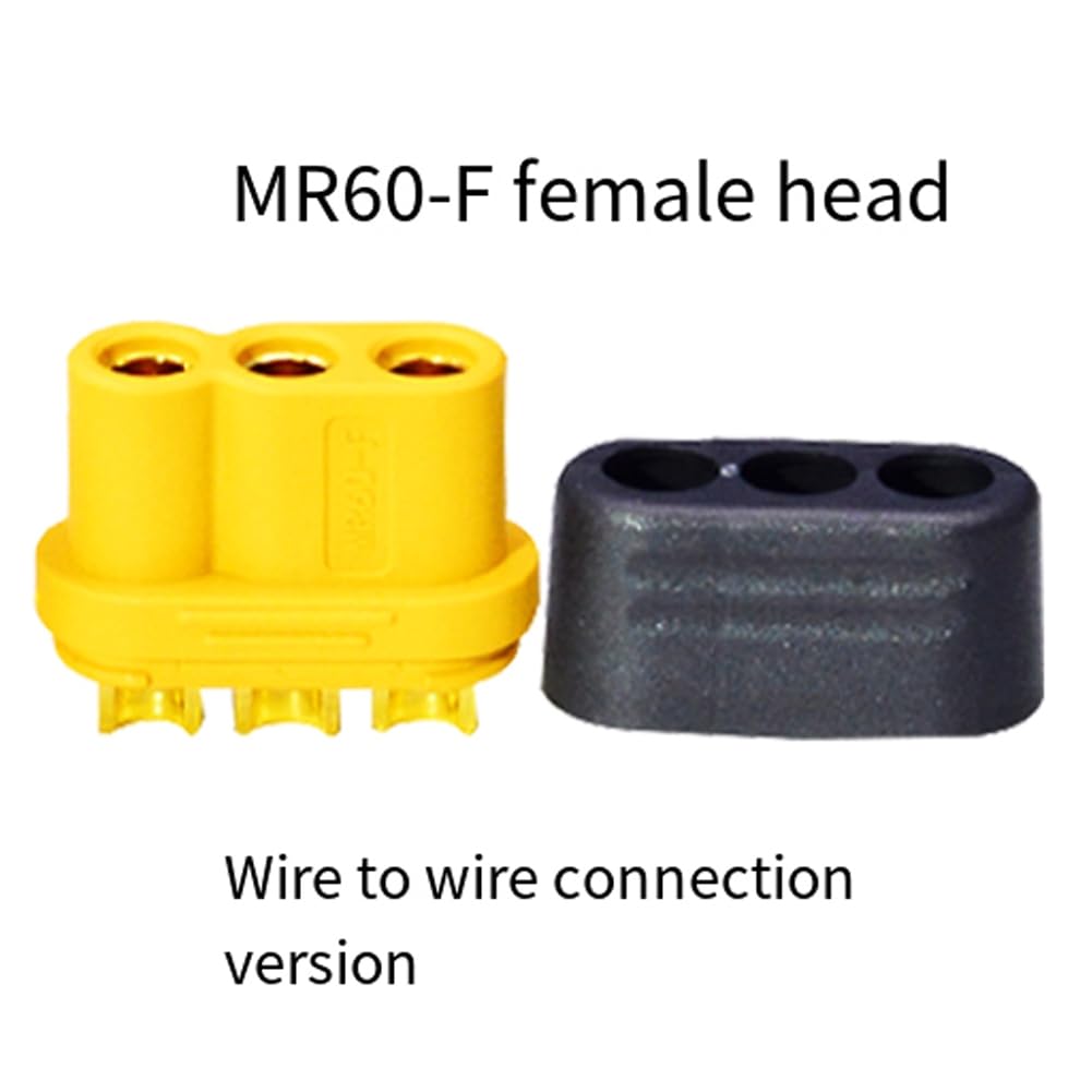 yasoe 10 Pares MR60 MR 60 Conector de Núcleos Macho Hembra Ignífugo con de Latón Chapado en de 3,5 mm para Modelo Lipo ESC RC