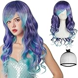 Anogol Hair Cap+Kobayashi-san Chi no Maid Dragon Kamui Cosplay Wig Maid Lu Cayoh Yellow Gradient Green To Blue Wigs