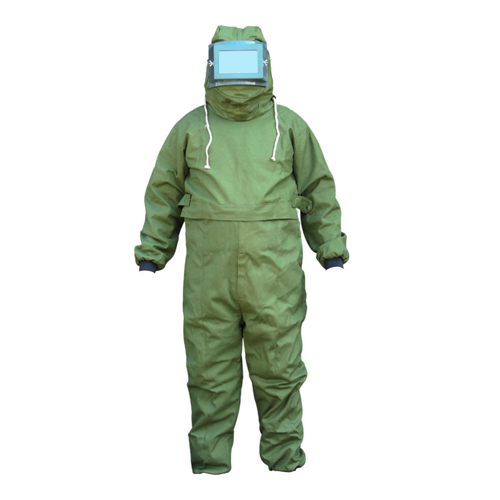 Ropa para arenado, traje con capucha para arenado, ligero, transpirable, cómodo, mono de trabajo con puños elásticos, traje para, cobertura total, cara transparente