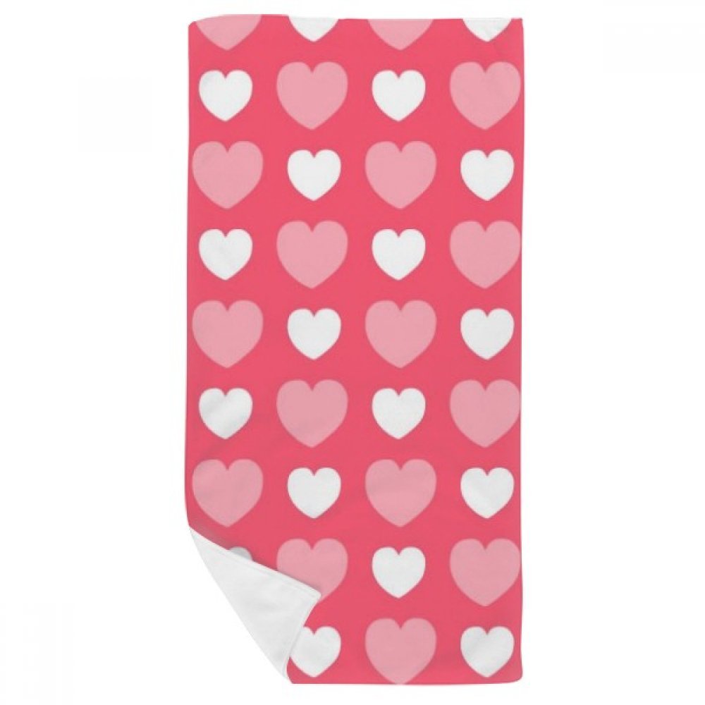 Serviette de bain douce 35x70cm gant de toilette douche motif St Valentin