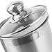 Vencer 3 Piece Set Large Sized 64oz,1.9L Each,304 Stainless Steel Canister Set with Glass Lids, Coffee, Tea, Sugar, Flour Canister for Kitchen