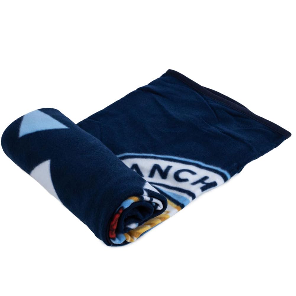 FOCO Officially Licensed Manchester City FC Football Particle Fleece Blanket