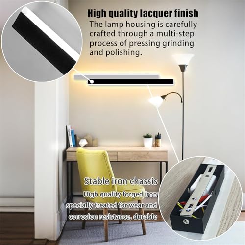 Lampara de pared negro para crear ambientes acogedores en salones contemporáneos y zonas de lectura 4