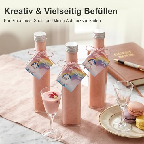 slkfactory 12 Glasflaschen 250ml zum Befüllen – Maraska Likörflaschen 250 ml Flaschen Schraubverschluss… – Ansicht 3