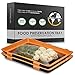 Earth's Dreams Food Preservation Tray Vacuum Seal - Stackable and Reusable Food Storage Container with Elastic Lid - Kitchen Refrigerator Storage Container - BPA Free Plastic [Set of 2]