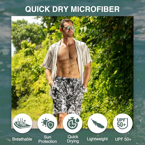 Image of Kanu Surf Men's Big Viper Extended Size Stripe Swim Trunk