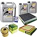 Produktbild QR-PARTS 69333596 Filter Set Inspektionspaket 7 Liter Motoröl Top Tec 4100 5W-40 MANN-FILTER Innenraumfilter Luftfilter Ölfilter