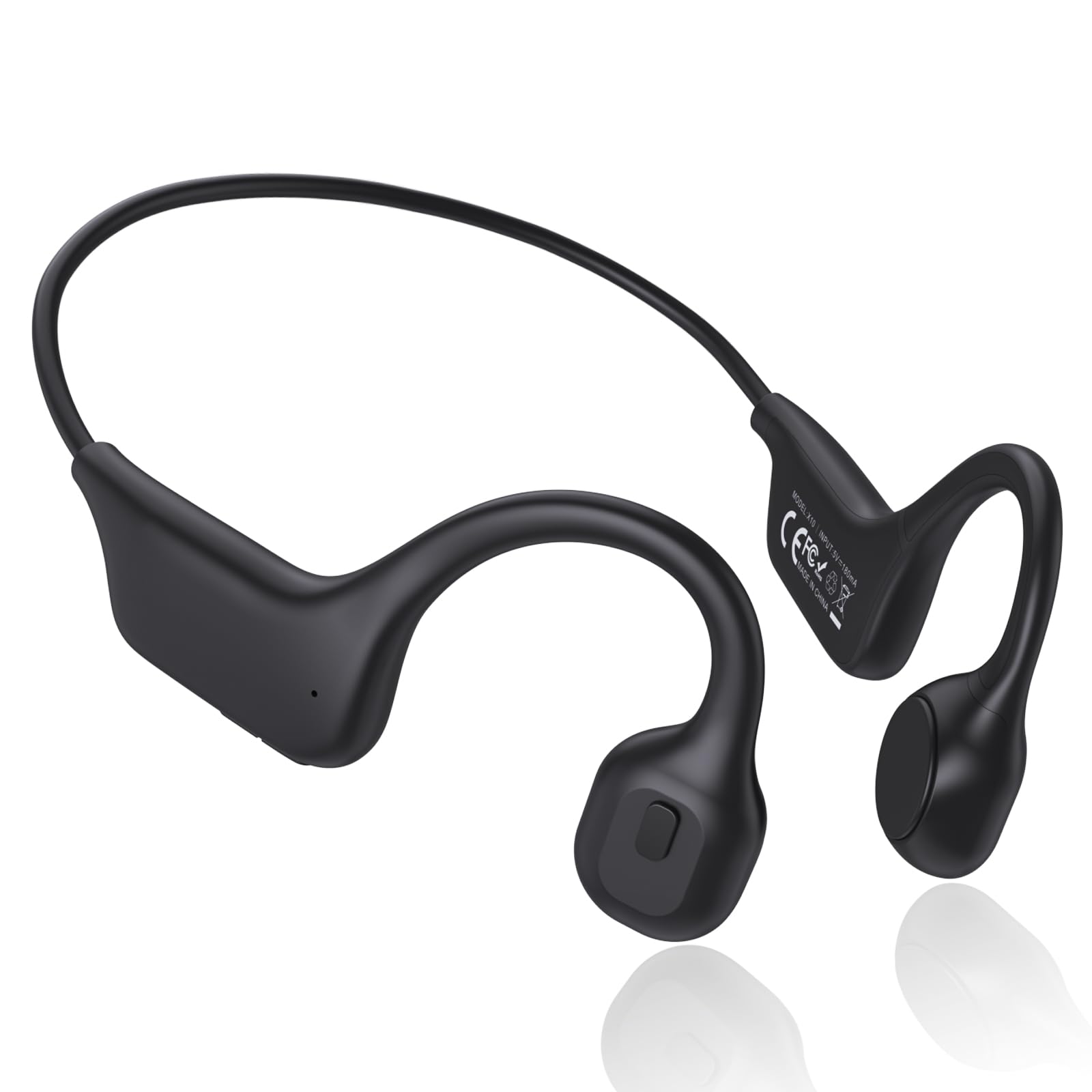 IFECCO Auriculares Conducción Osea Bluetooth 5.3 – Auriculares Open Ear Inalambricos con Micrófono,IPX5 Impermeables Deportivos Cascos Abierta para Ciclismo Correr Fitness