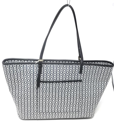 Tory Burch Women's Gemini Link Tote Handbag (Black Gemini Link)2
