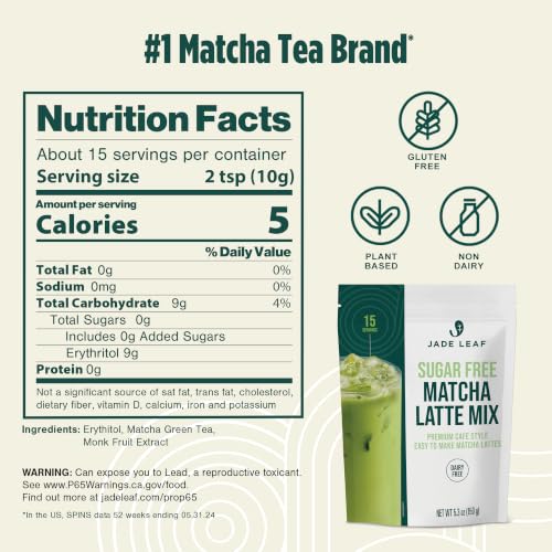 Image of Jade Leaf Sugar Free Matcha Latte Mix, 150g / 5.3oz