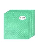 Swedish Dish Cloths for Kitchen - 10 Pack Eco-Friendly Dish Rags for Washing Dishes, Absorbent Swedi