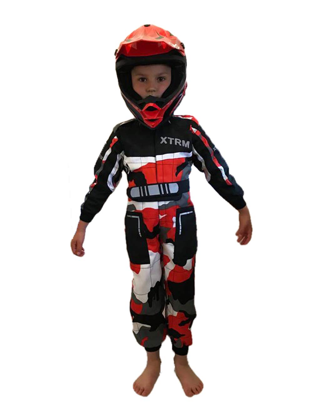 Tuta da kart per bambini, per bambini, motocross, quad, MX fuoristrada, go-kart, ATV, MTB, BMX, enduro, per bambini, sport, corsa, dirt bike, salto, tuta intera