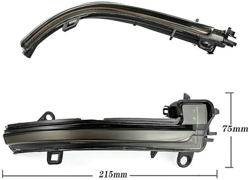 Miniatura 5 de Lente ahumada izquierda y derecha, intermitente secuencial dinámico LED con marcador lateral, espejo retrovisor, luz de señal de giro compatible con
