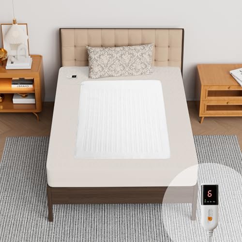 Texciting Heated Mattress Pad Mini Twin Size-Single Controller Electric Mattress Pad with Deep...