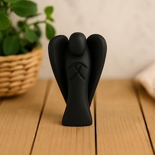 Miniatura 127 de Estatua de ángel de angelita de 2 pulgadas, hermosa piedra preciosa de ángel de la guarda, ángel de cristal natural, tallados a mano para promover