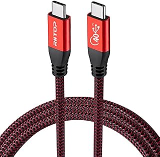RIITOP USB4 Cable Compatible with Thunderbolt 4/3 Cable,40Gbps/1M, USB4.0 Cable Support 100W Charging,8K@30Hz/5K@60Hz or Dual 4K@60Hz