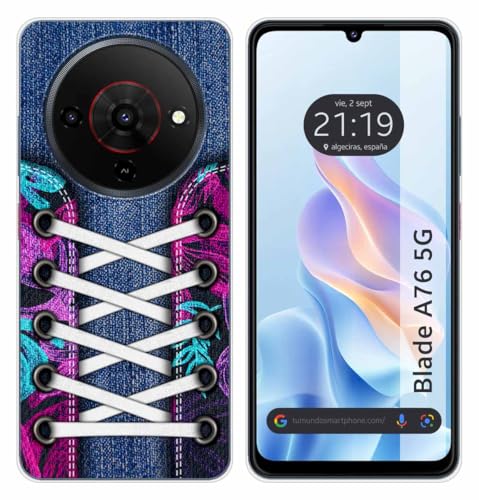 Tumundosmartphone Funda Silicona para Zte Blade A76 5G diseño Zapatillas 06 Dibujos