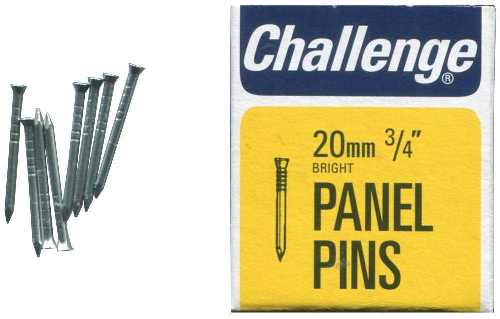 Hq Tec Panel Pins Bright, 20Mm (50G), External Length 20Mm, Nail Material Steel, Nail Type Panel Pin, Product Range Challenge - Bright Panel Pins, Fasteners & Hardware