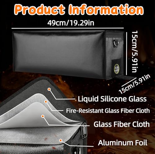 Bolsa batería ebike impermeable y protectora de 49cm contra explosiones 5