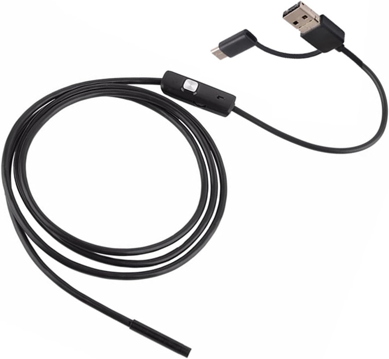 Przemysłowa kamera endoskopowa HD, kabel 3,5 m, sonda 7 mm, wodoodporność IP67, kompatybilna z USB 3 w 1, 6 diod LED