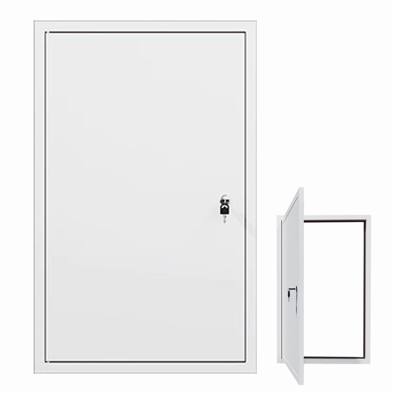Trappe de visite blanche verrouillable 55x80cm pour mur et cloison sèche