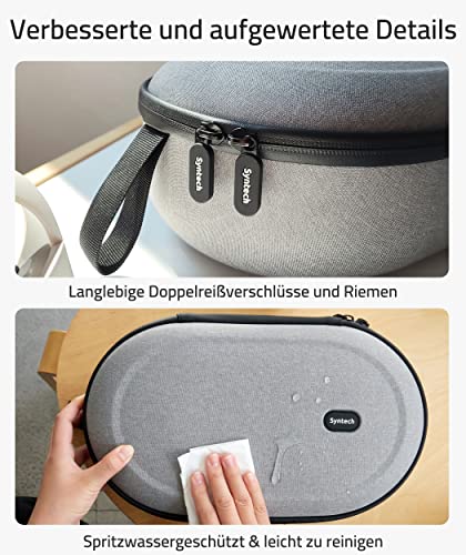 Syntech Groß Tragetasche Kompatibel mit Oculus/Meta Quest 3, Quest2/Pro Zubehör PICO4 VR Headset mit Elite Strap, Touch Controllern und anderem VR Zubehör, Hohe Kapazität für Lagerung und Reisen(Grau) – Bild 7