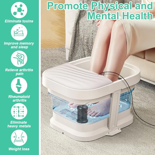 SGZIOO Ionen Fußbad Entgiftung, Ionen Fussbad Detox, Entgiftungsbad, Ionisches Fussbad Zum Entgiften, Foot Spa, Ionen-Fussbad-System, Tragbare Fuß-Spa-Reinigungsmaschine(ohne Becken)