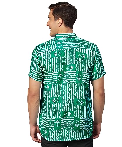 Image of Venisa Men's Cotton Blended Printed Casual Shirt