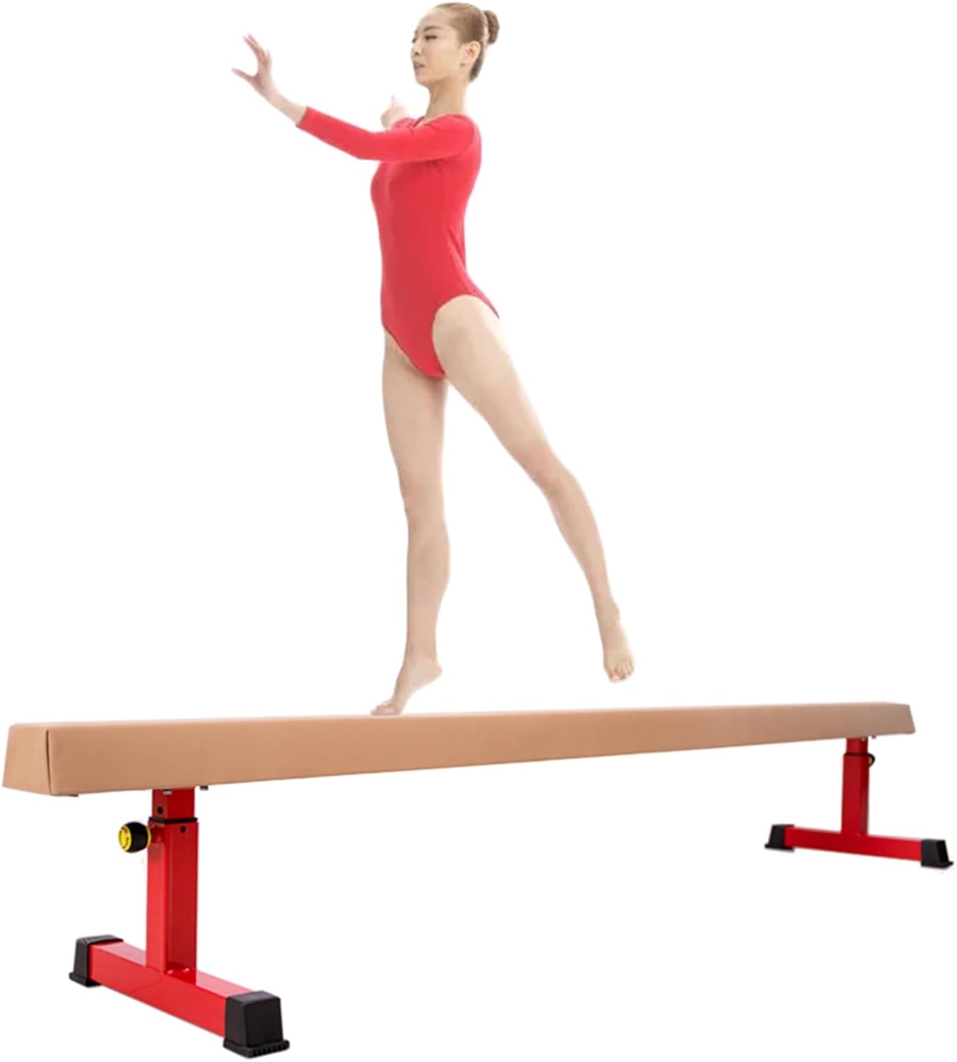 LXLZYXSF 8feet 6.5feet L Balance Beam Adjustable Height, Gymnastic Beam for Kids Teenagers, Gym School Kindergarten Home Sports Equipment, with Anti-Slip Base