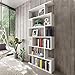 Libreria scaffale multiuso bianco con ripiani 80 X 25 X 192 cm salone studio camera 301011BO