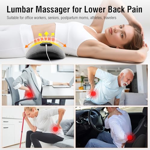 USUIE 3-in-1 Rechargeable Electric Lumbar Support Pillow with Heat and Massage and Tractio - image 8