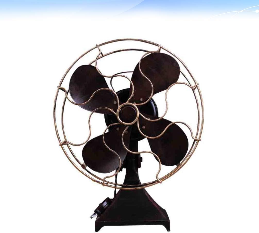 EXCEART 1pc Bedroom Iron Fan Antique Fan Work Decor Home Décor Antique Home Decor Vintage Metal Sculpture Mini Model for Table Manual Office