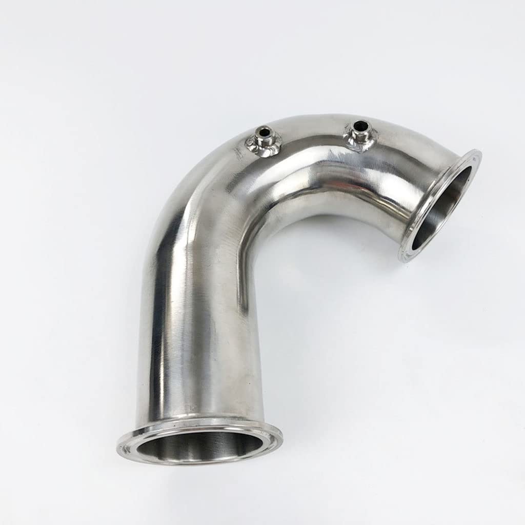 Kolanko do rur ze stali nierdzewnej, 2" OD 64mm 135 stopni kolano termometryczne z termometrem 4mm i 6mm, kolano przyłączeniowe Tri-clamp, złączka rurowa ze stali nierdzewnej