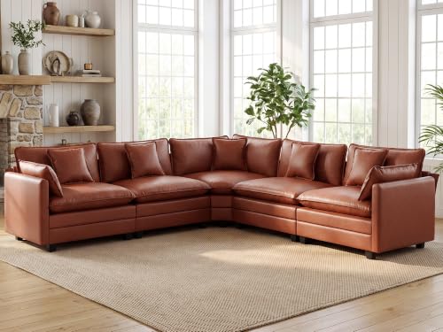 V-Shaped Cloud Leather Sofa